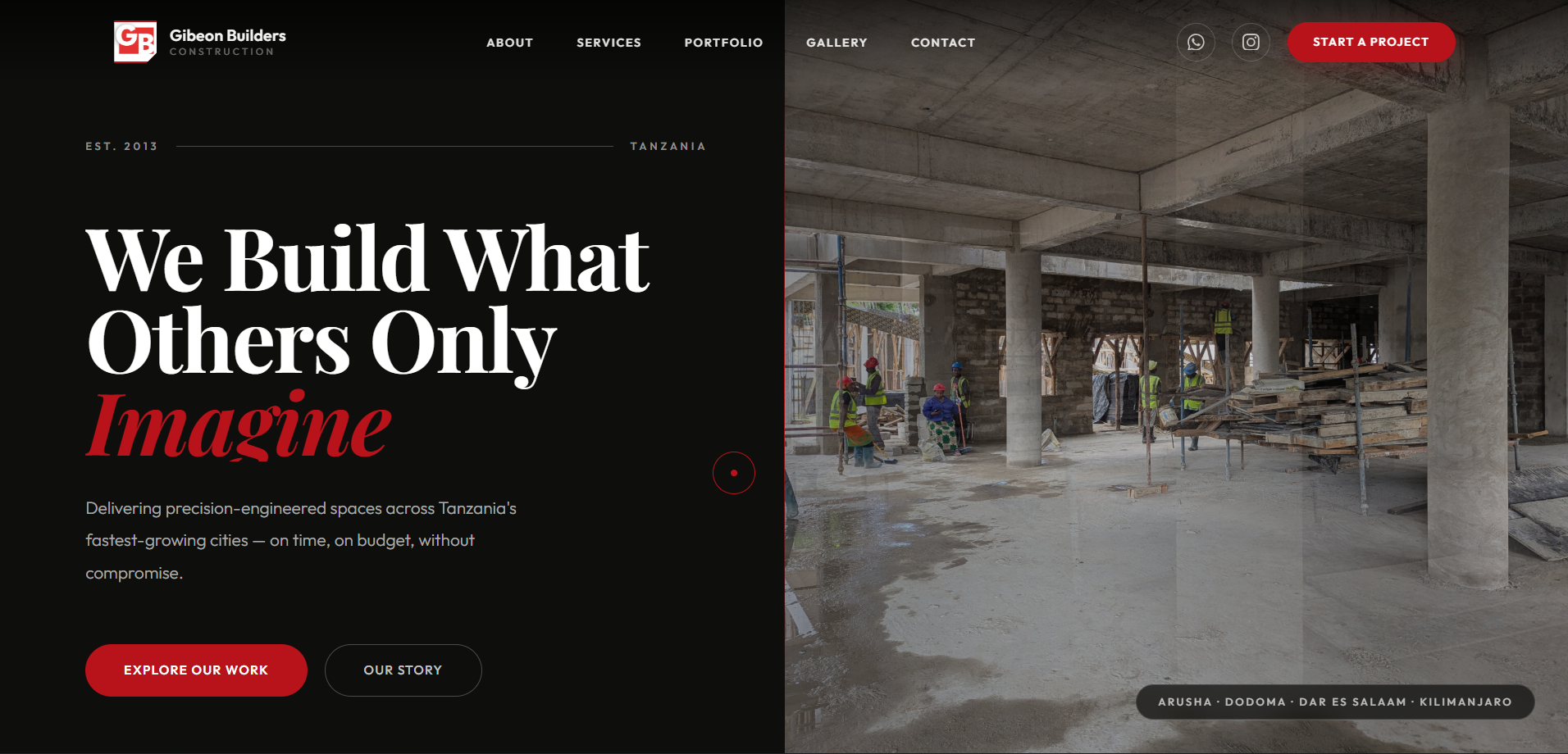 Gibeon Builders — construction company website